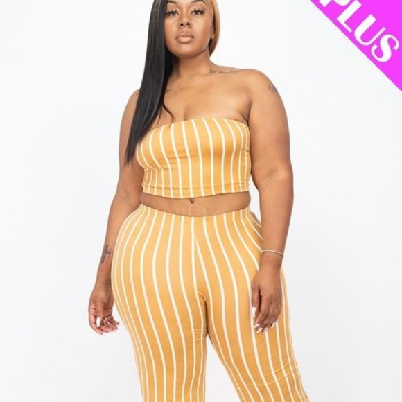 COPY - Cropped tube top and pant set - Picture 2 of 4